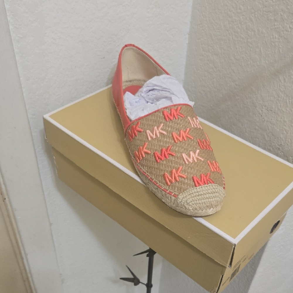 Michael Kors Orange and Tan Espadrilles